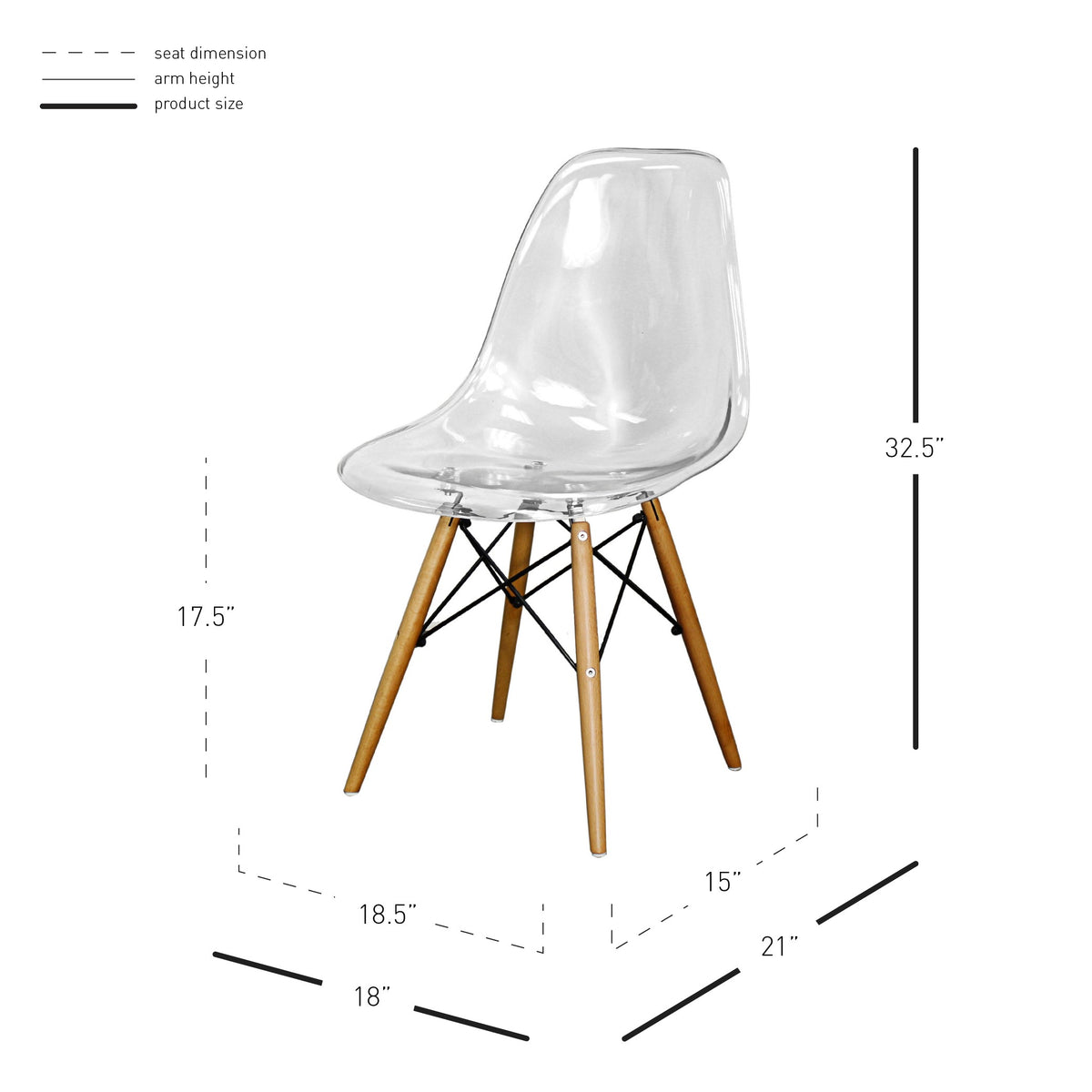 Allen Molded Transparent Chair