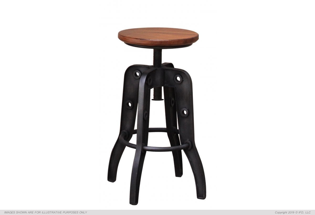 Parota Adjustable Height Stool