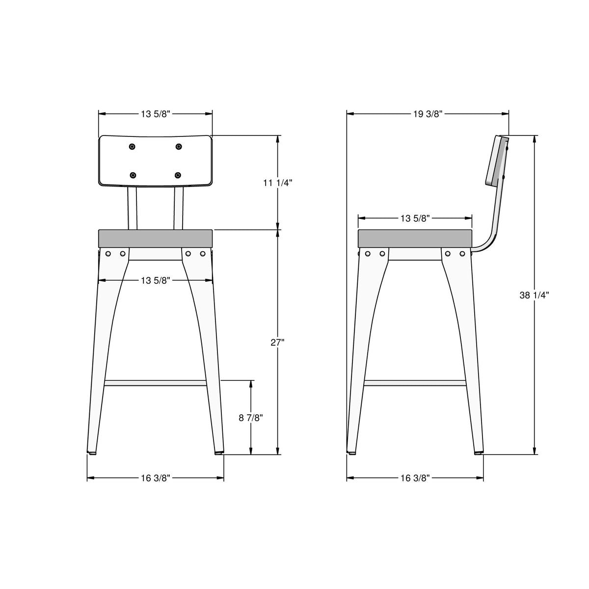 Amisco Upright Stool 40264-26 upholstered, counter height