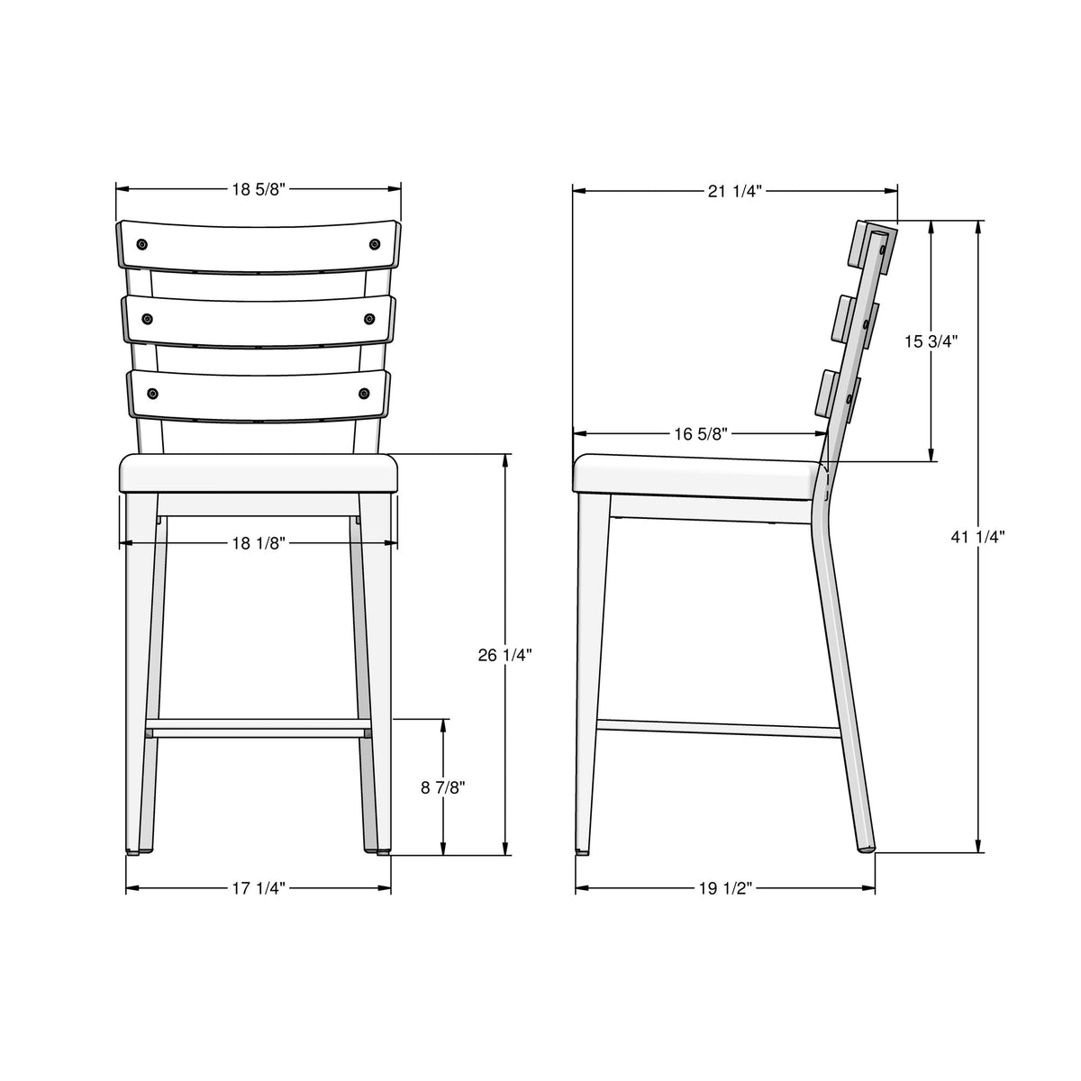 Amisco Dexter Stool 40323-26 upholstered, counter height
