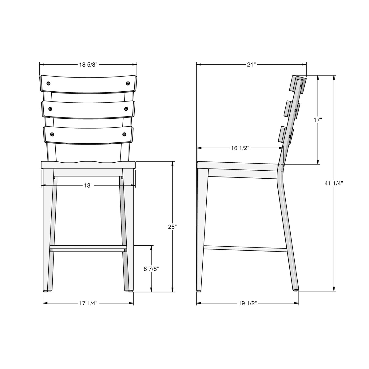 Amisco Dexter Stool 40323-26B solid wood, counter height