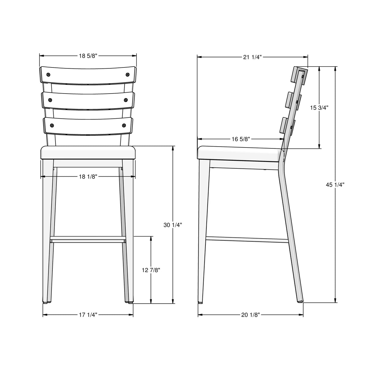 Amisco Dexter Stool 40323-30 upholstered, bar height
