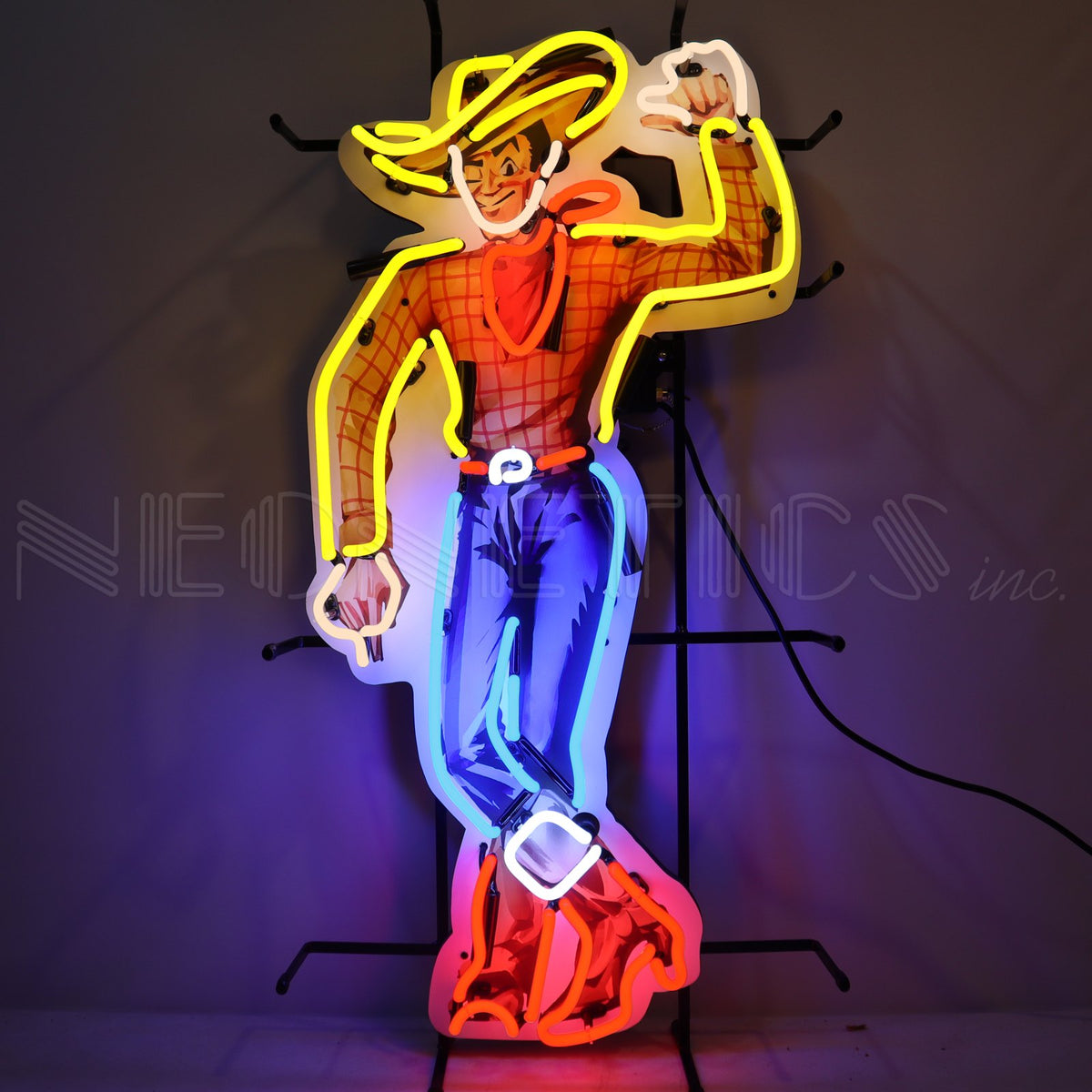 Cowboy Vegas Vic Neon Sign