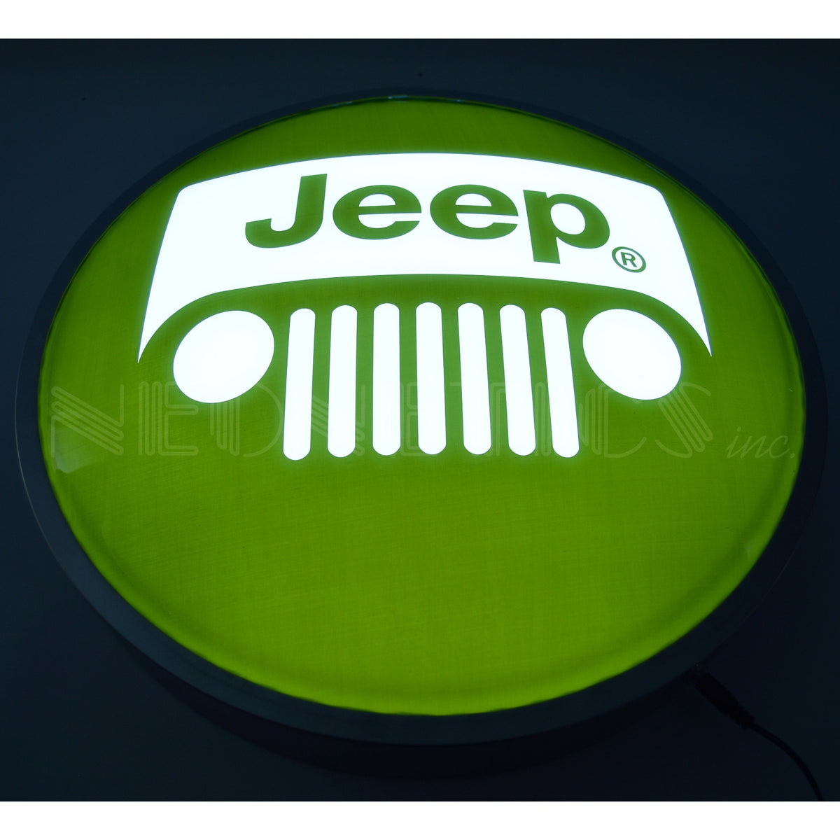 Jeep Green 15 Inch Backlit LED Lighted Sign