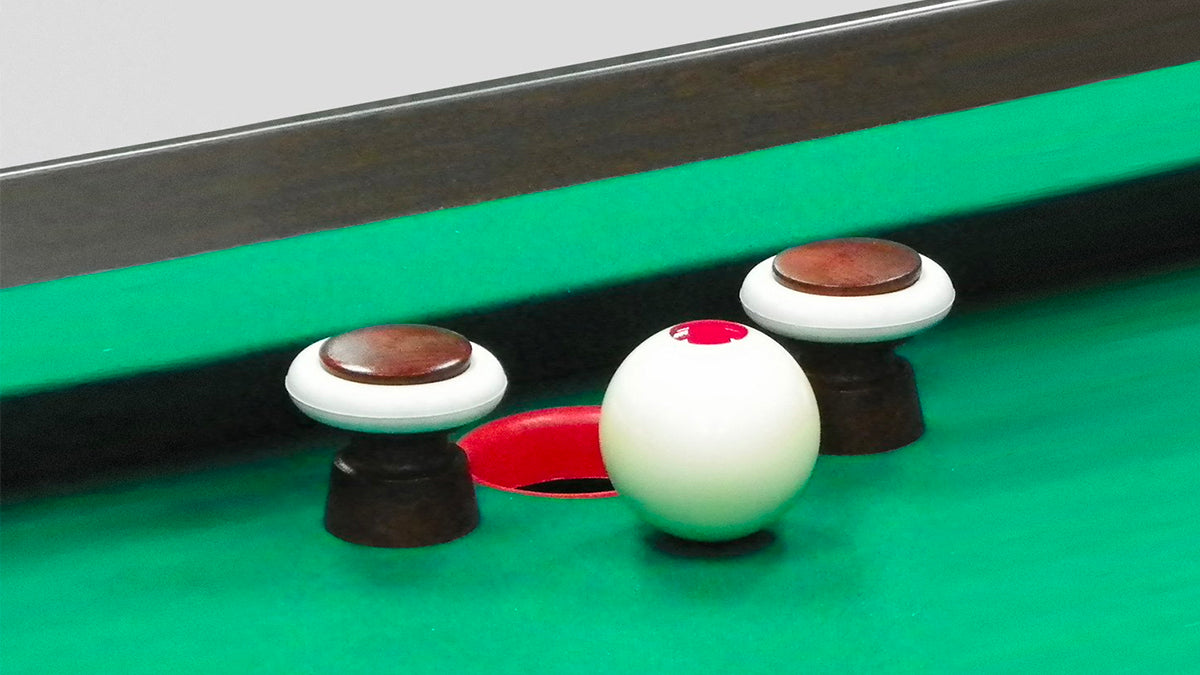 Valley Tiger Cat bumper pool table detail