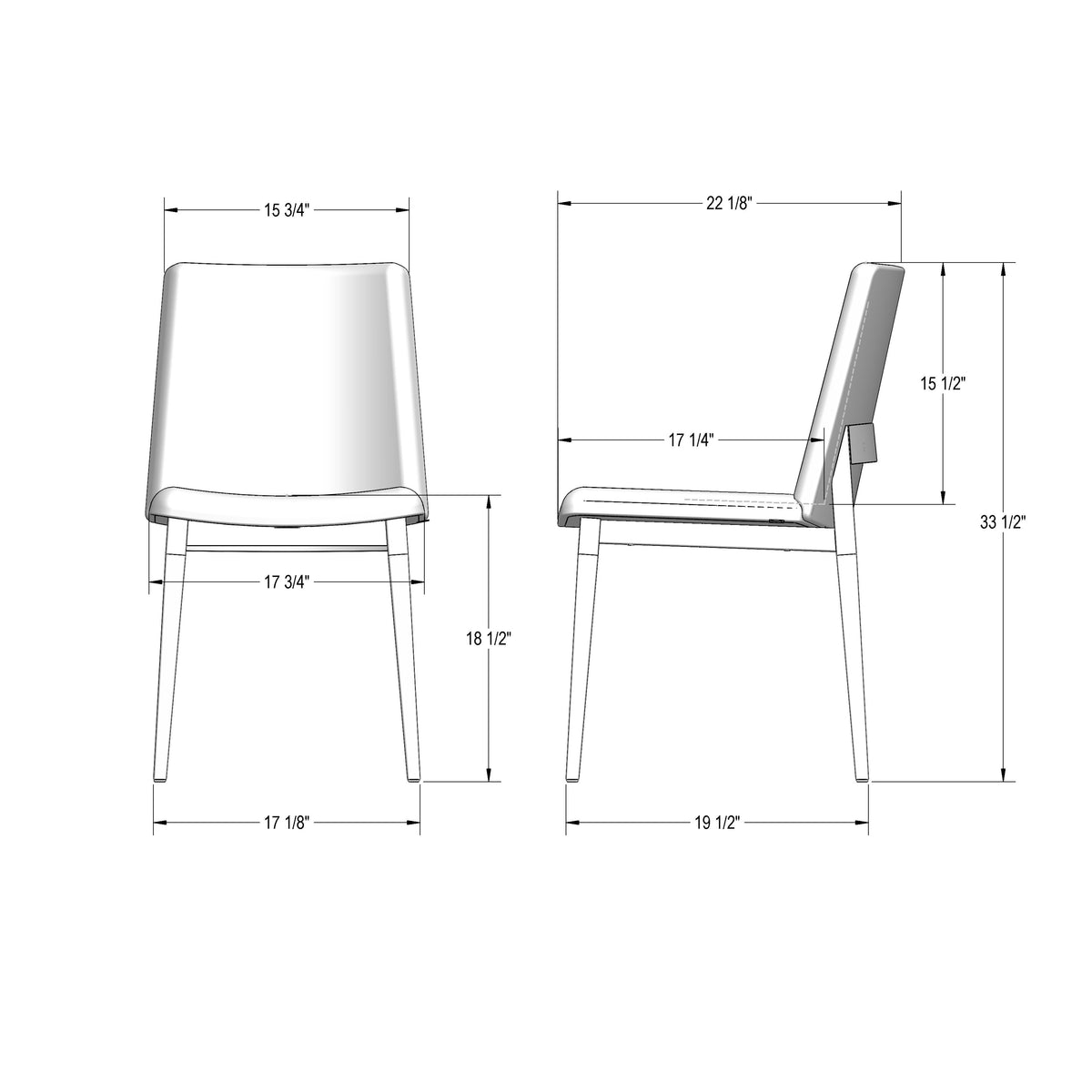 Amisco Charlotte Upholstered Dining Chair – view 3