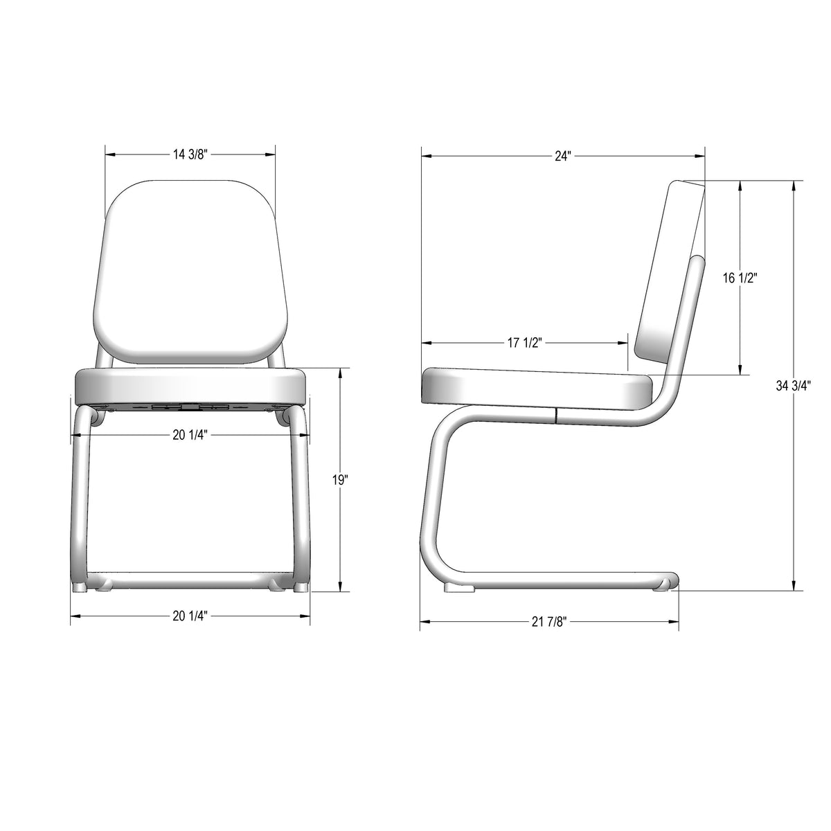 Amisco Miro Upholstered Dining Chair – view 4