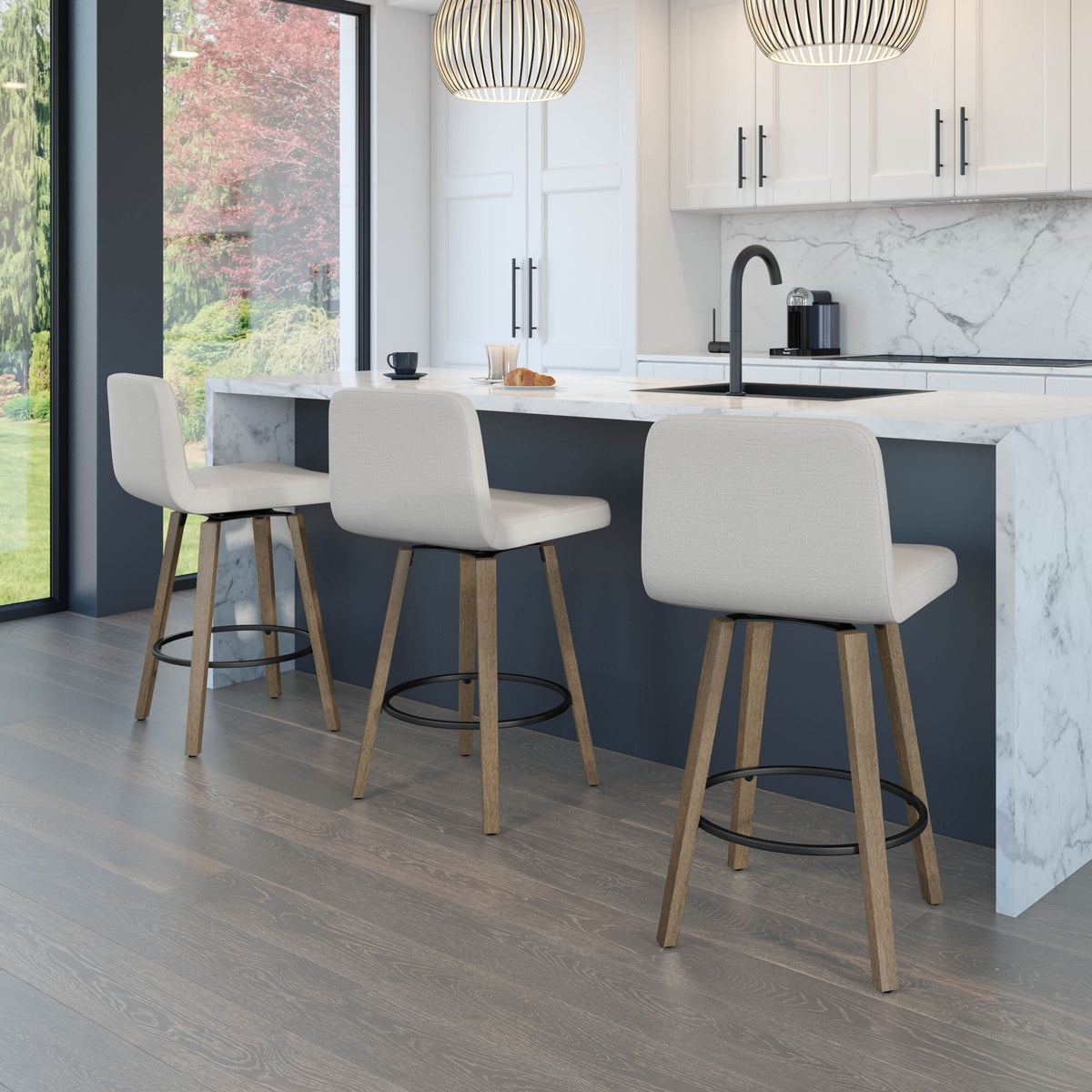 Amisco Visconti Solid Wood Stool