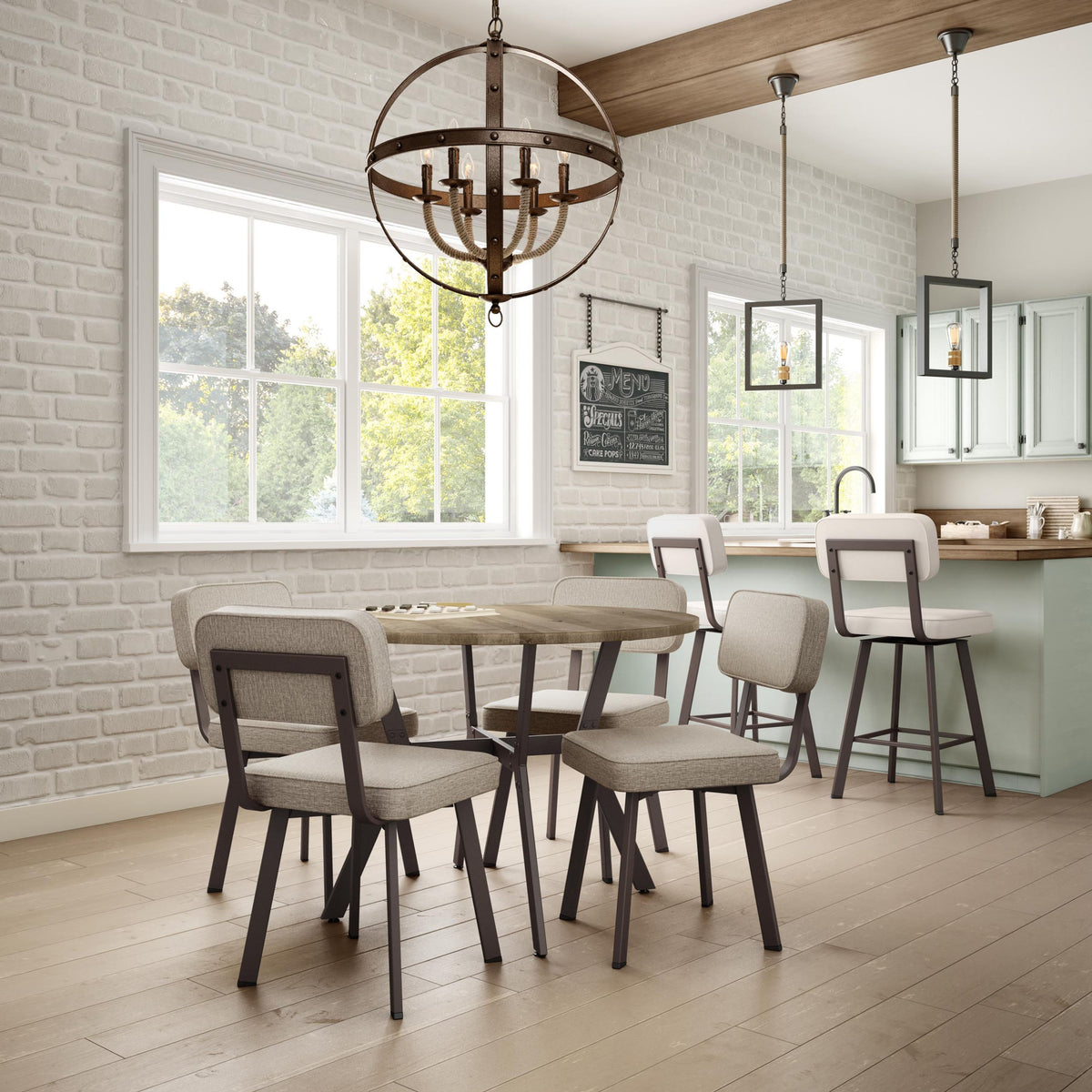 Amisco Brixton Upholstered Dining Chair – view 2