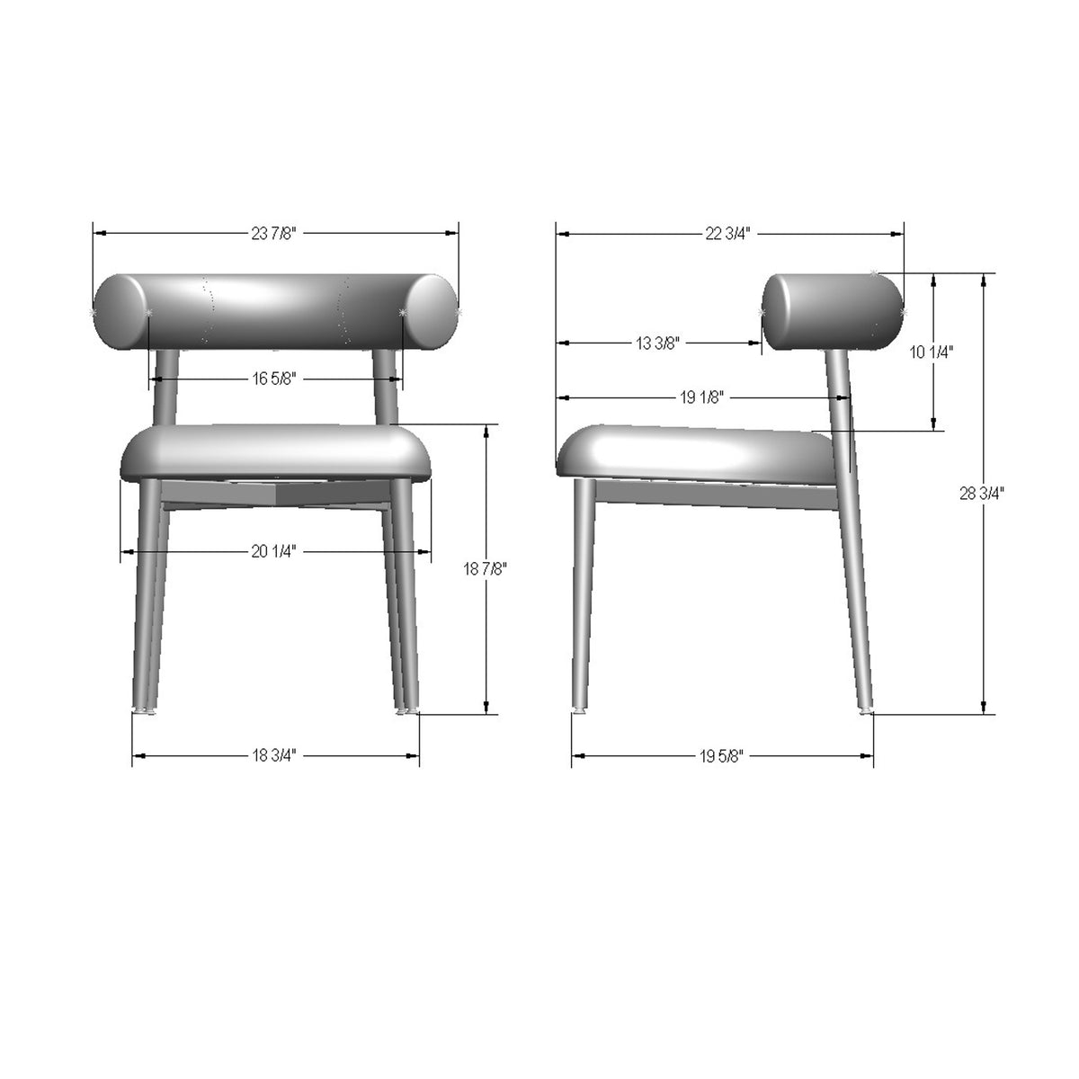 Amisco Barbara Upholstered Dining Chair – view 4