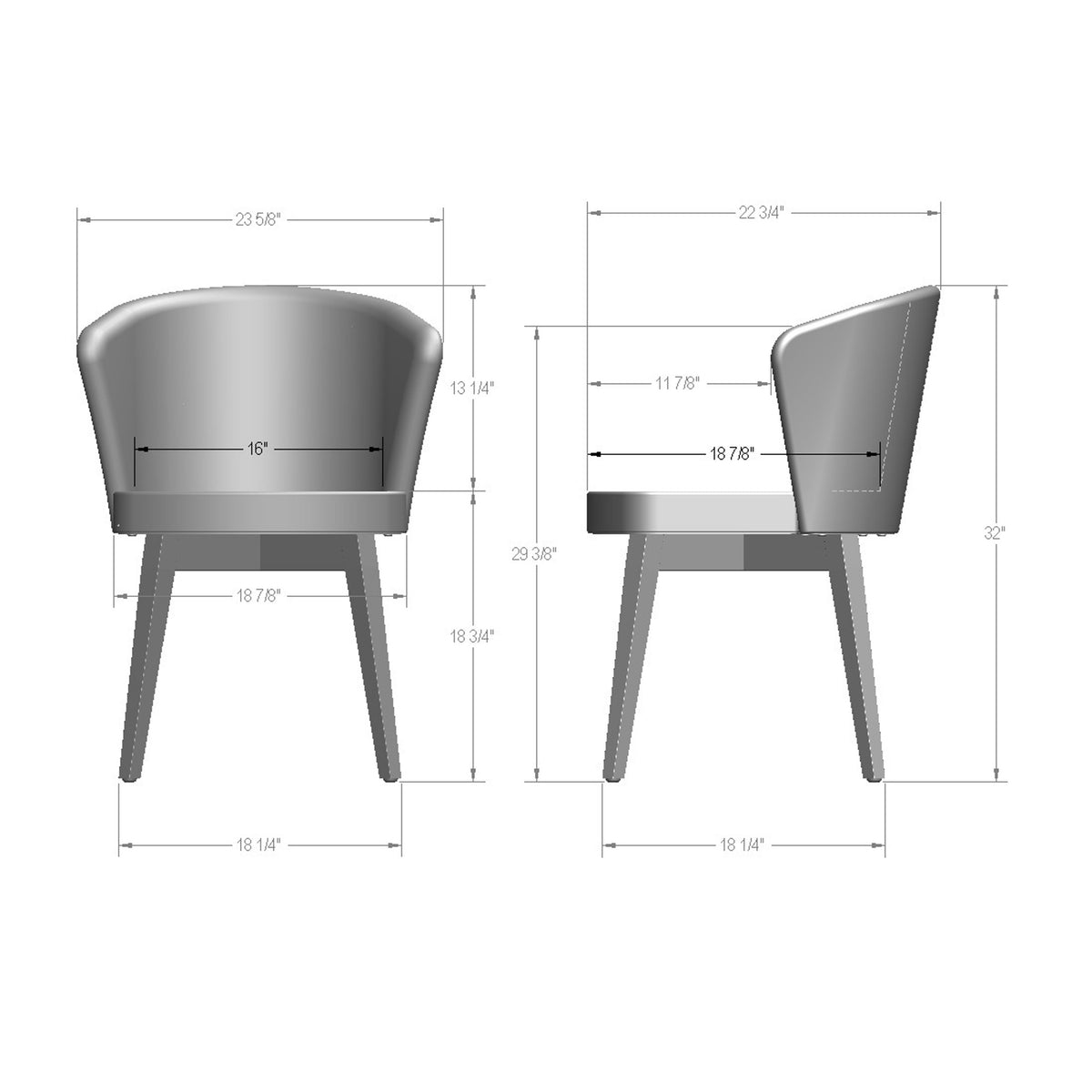 Amisco Beatrice Solid Wood Dining Chair – view 3