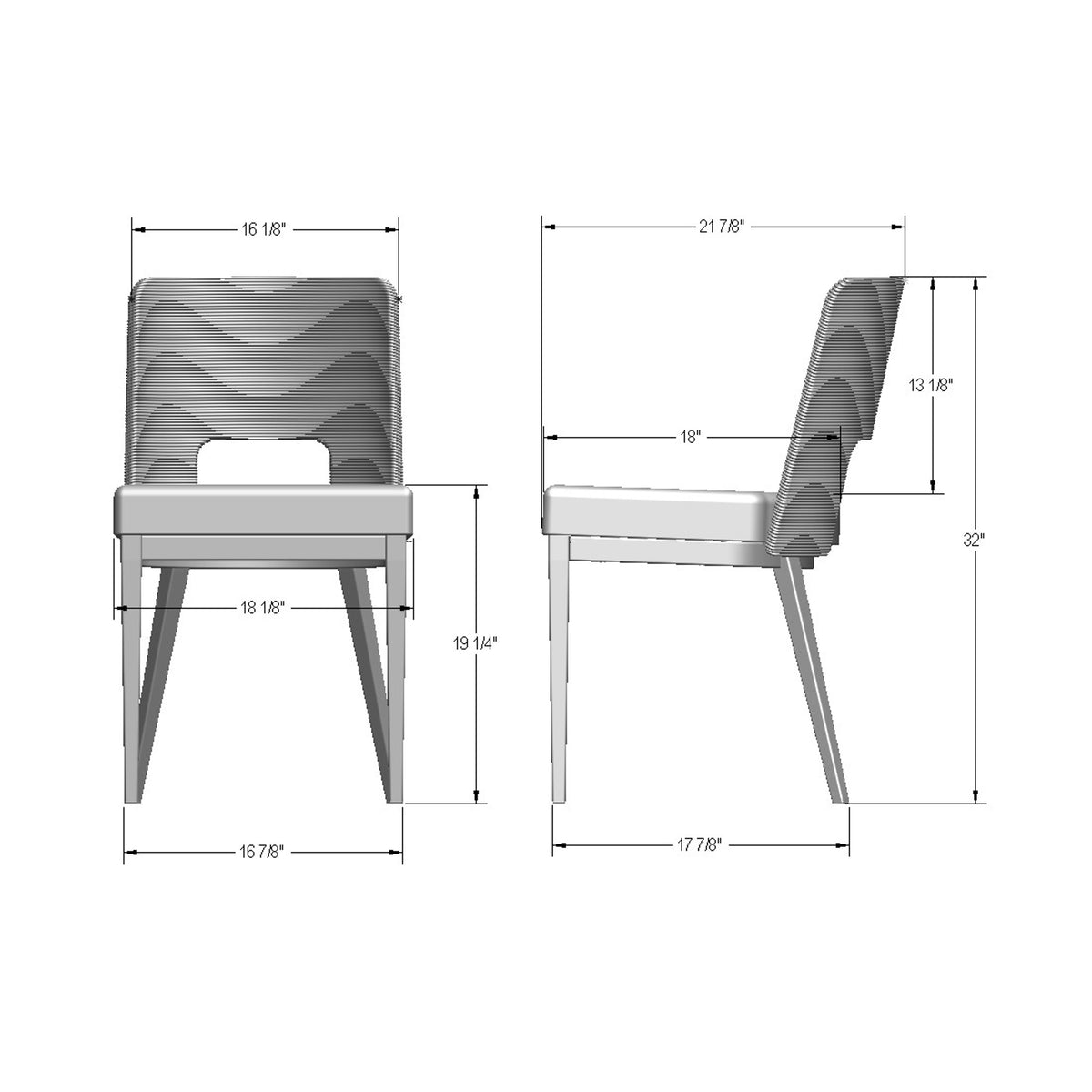 Amisco Chase Upholstered Dining Chair – view 3