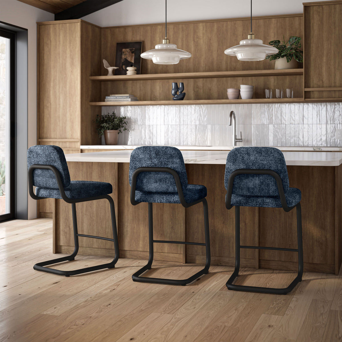 Amisco Miro Upholstered Stool