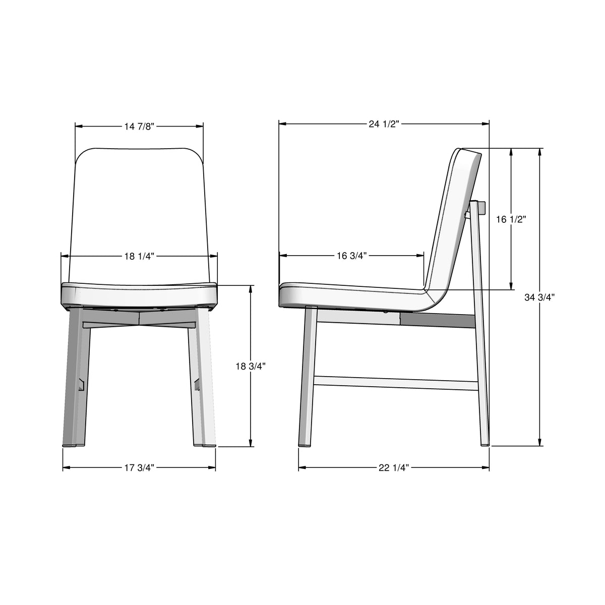 Amisco Waverly Upholstered Dining Chair – view 2