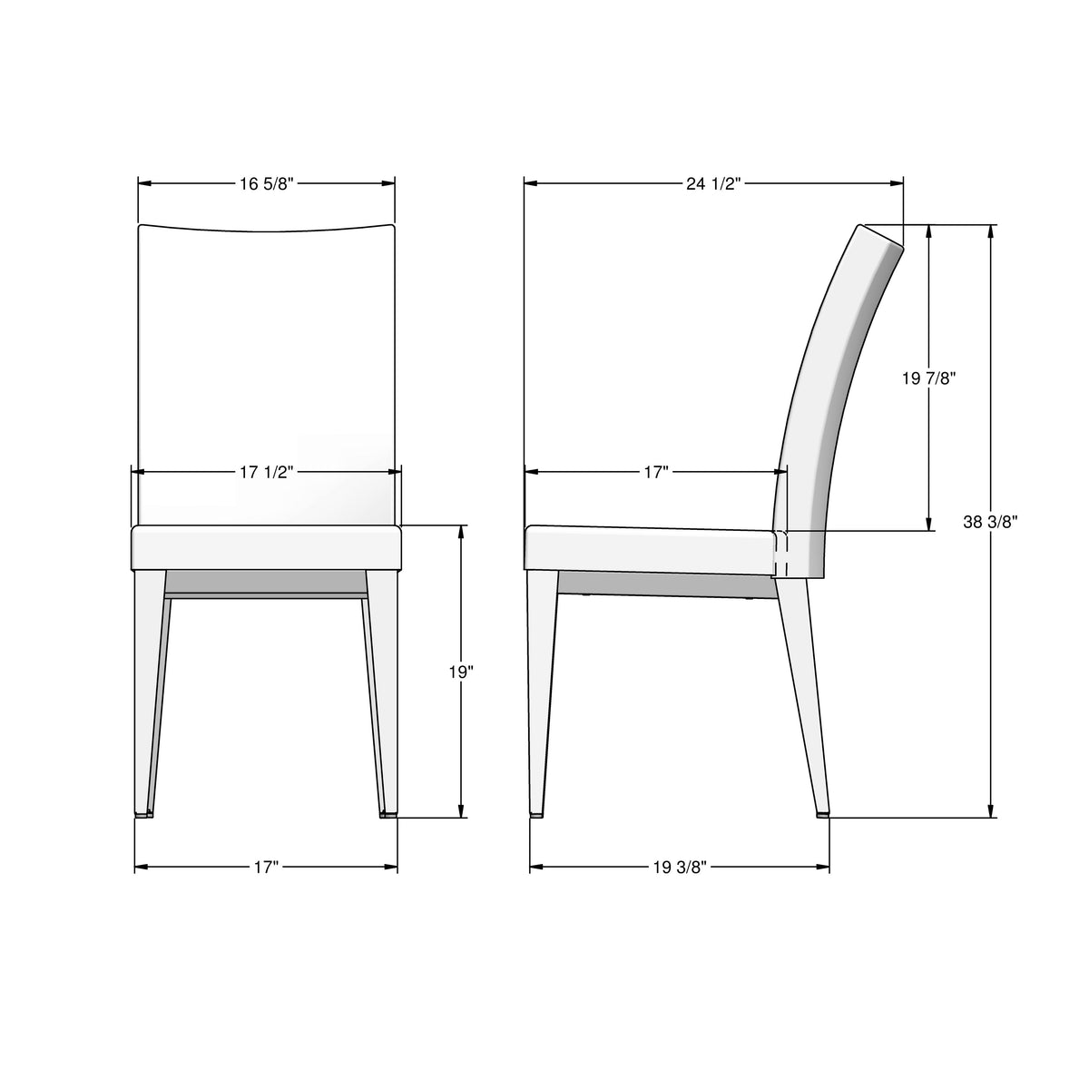 Amisco Alto Upholstered Dining Chair – view 4