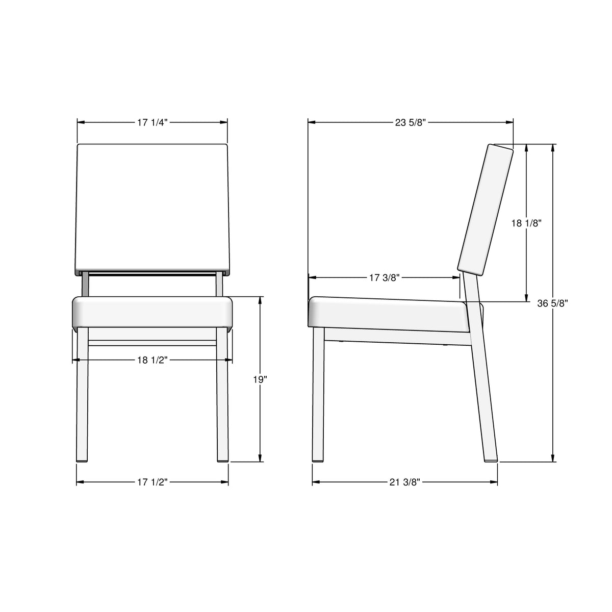 Amisco Mathilde Upholstered Dining Chair – view 3