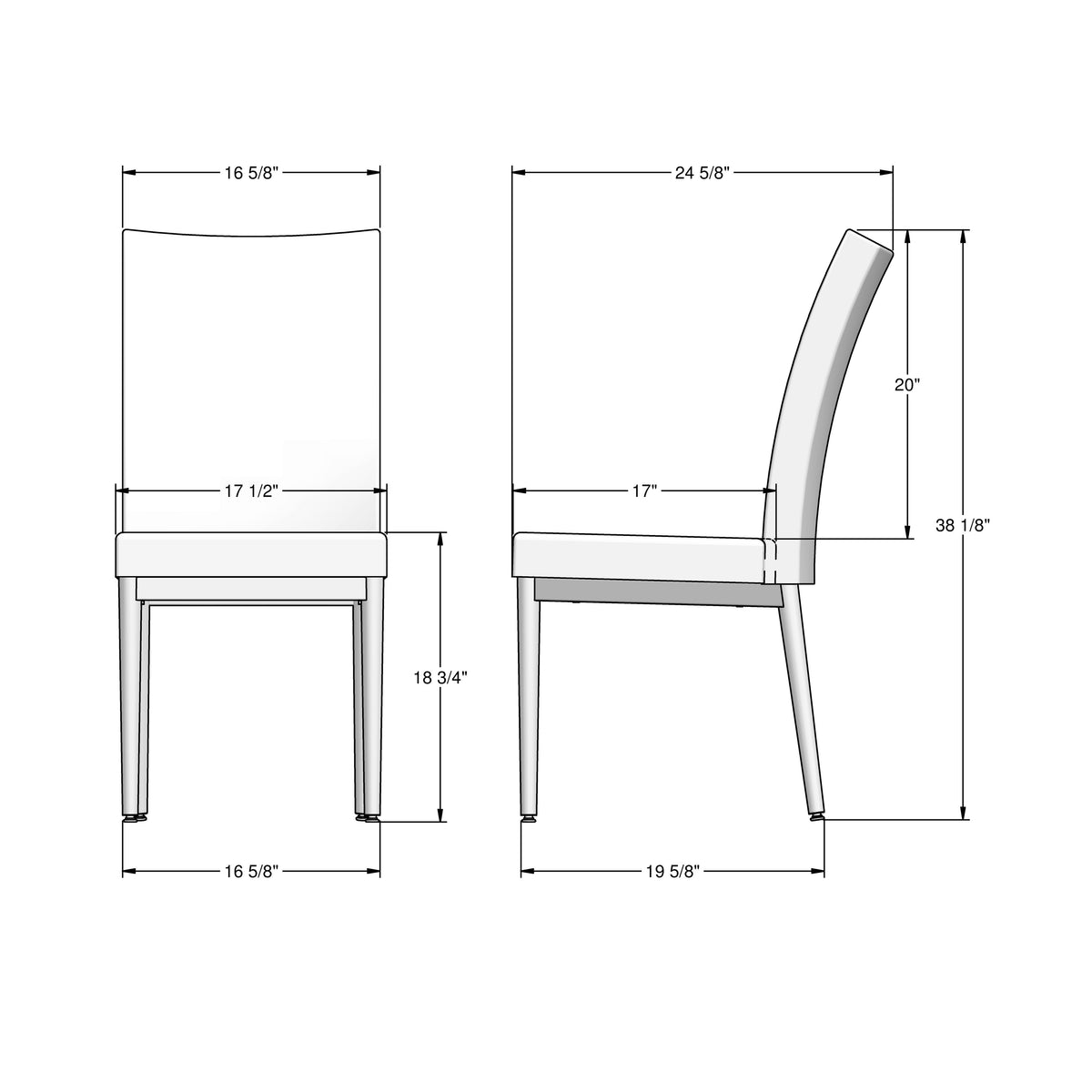 Amisco Marlon Upholstered Dining Chair – view 2