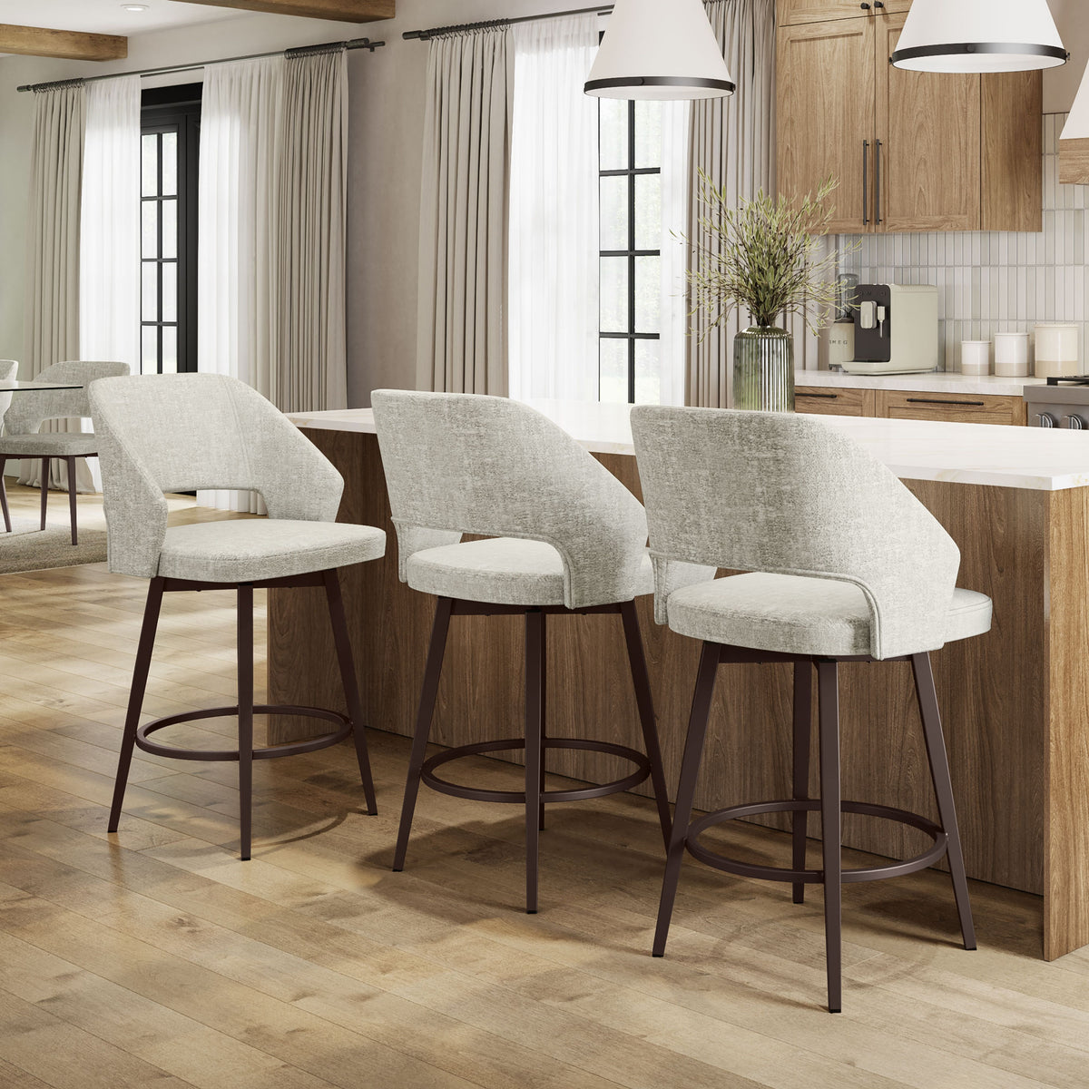 Amisco Lorna Upholstered Stool
