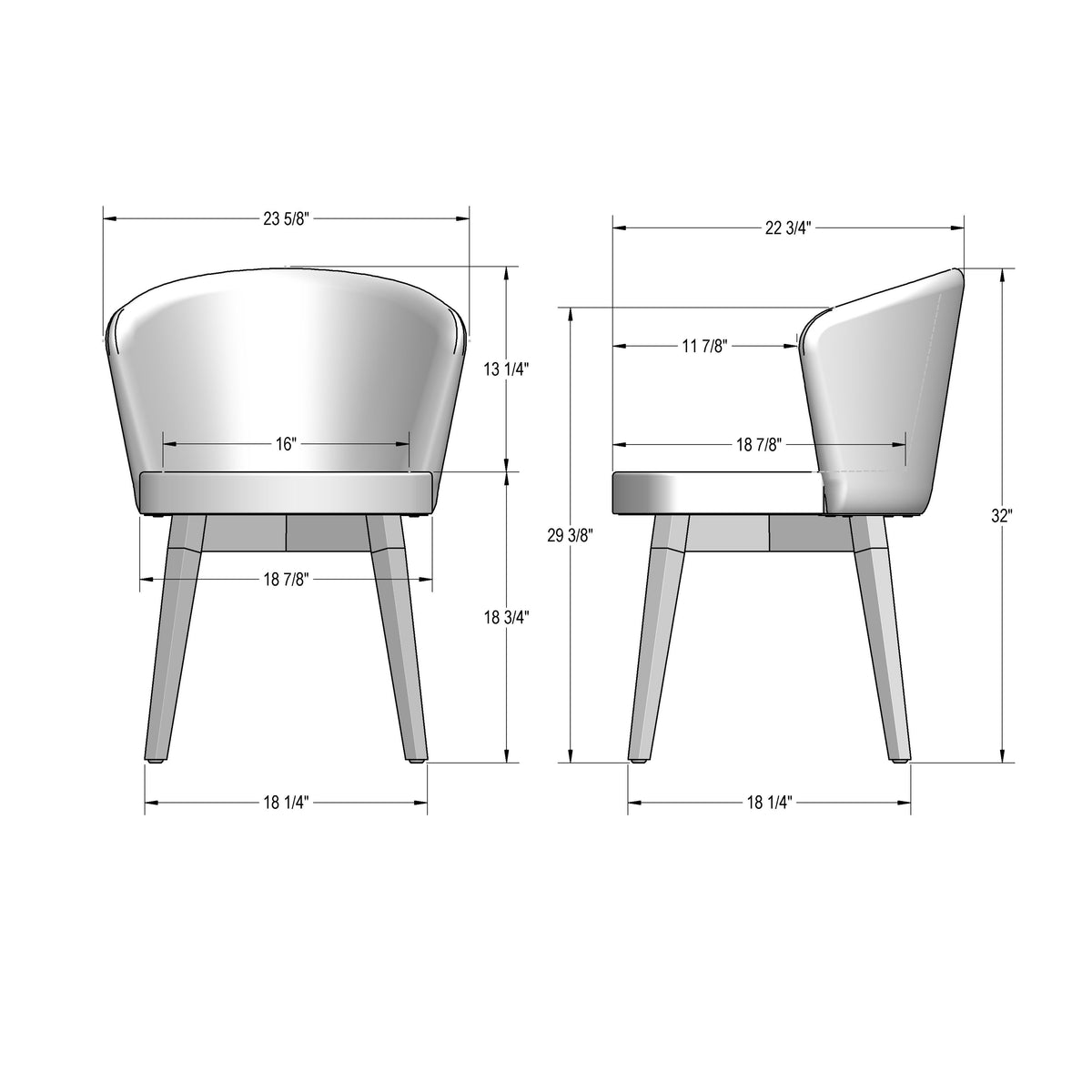 Amisco Beatrice Solid Wood Dining Chair – view 2