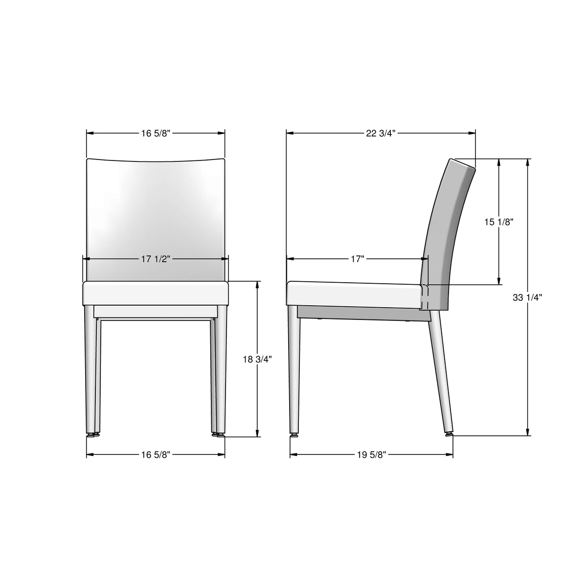 Amisco Melrose Upholstered Dining Chair – view 3