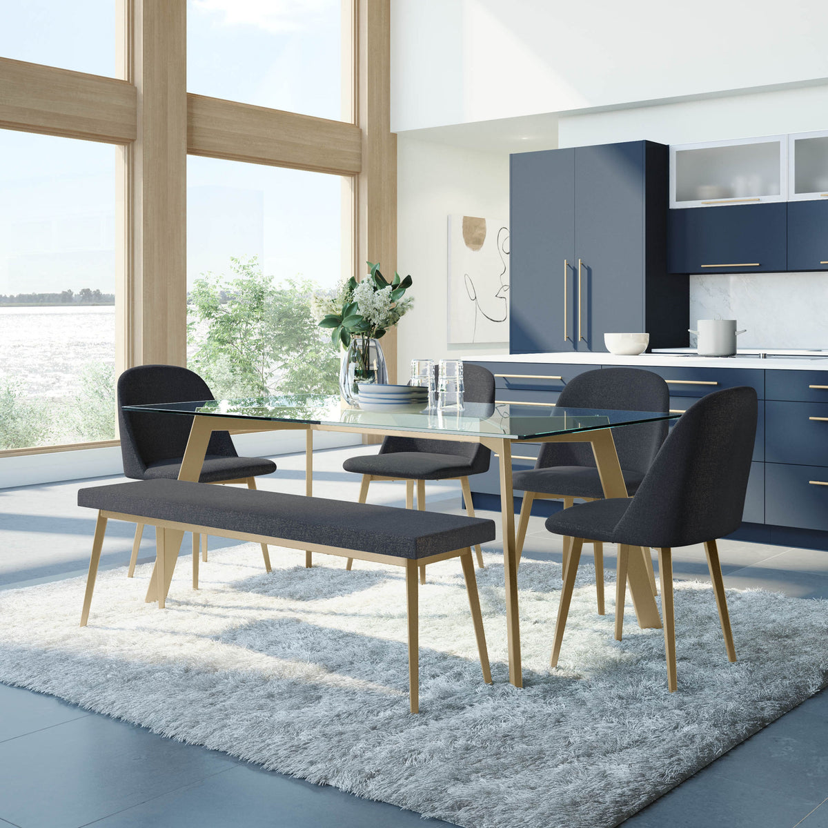 Amisco Benson Dining Bench – view 2
