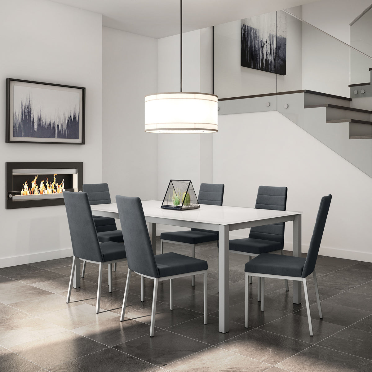 Amisco Luna Upholstered Dining Chair – view 2
