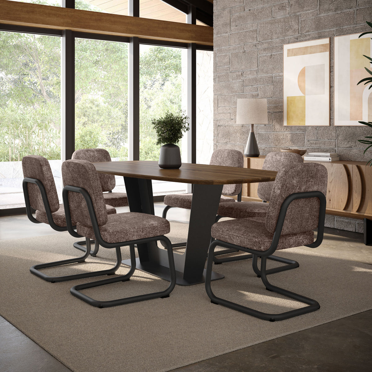 Amisco Miro Upholstered Dining Chair – view 2