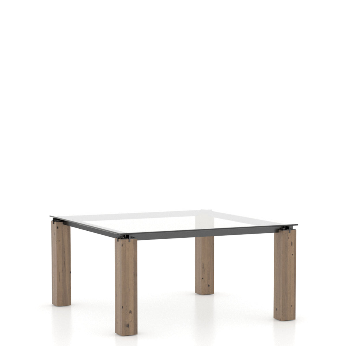 Canadel Loft Square Glass Table - Legs LE Square Glass Dining Table
