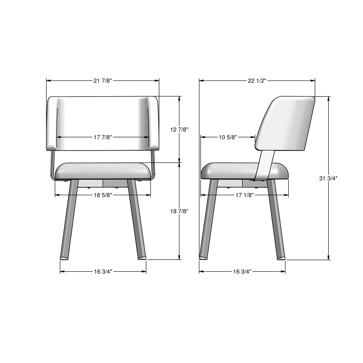 Amisco Easton Upholstered Dining Chair – view 4