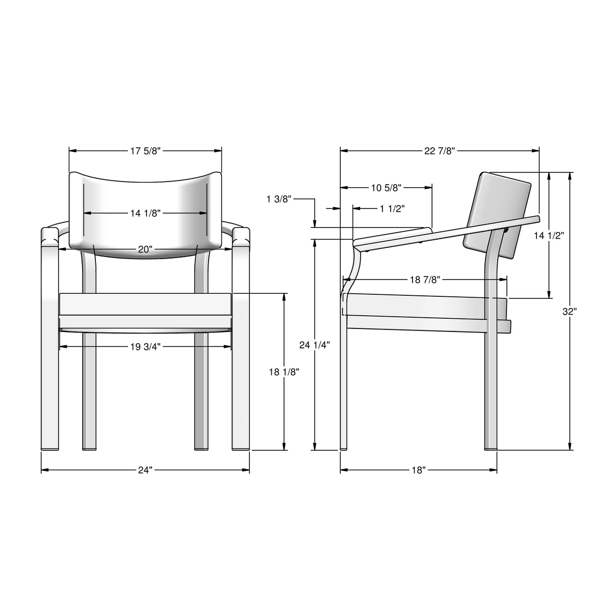 Amisco Jonas Upholstered Dining Chair – view 2