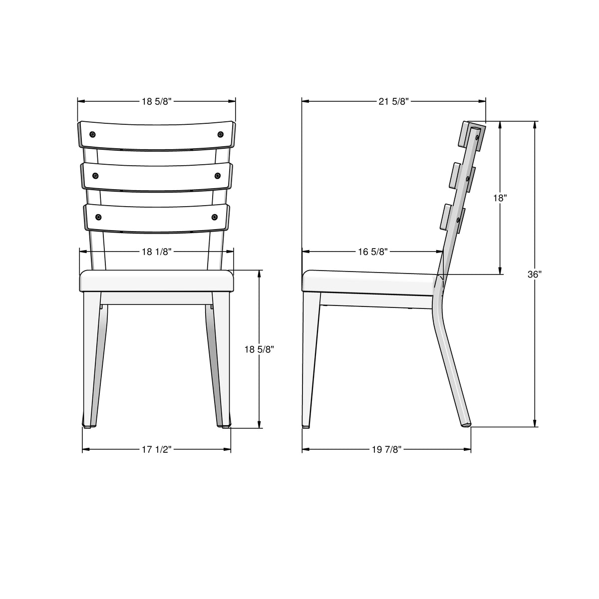Amisco Dexter Solid Wood Dining Chair – view 2