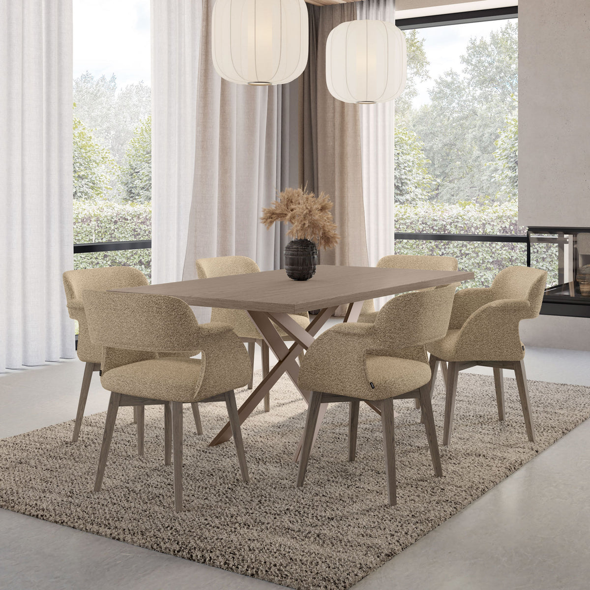 Amisco Solene Solid Wood Dining Chair – view 2