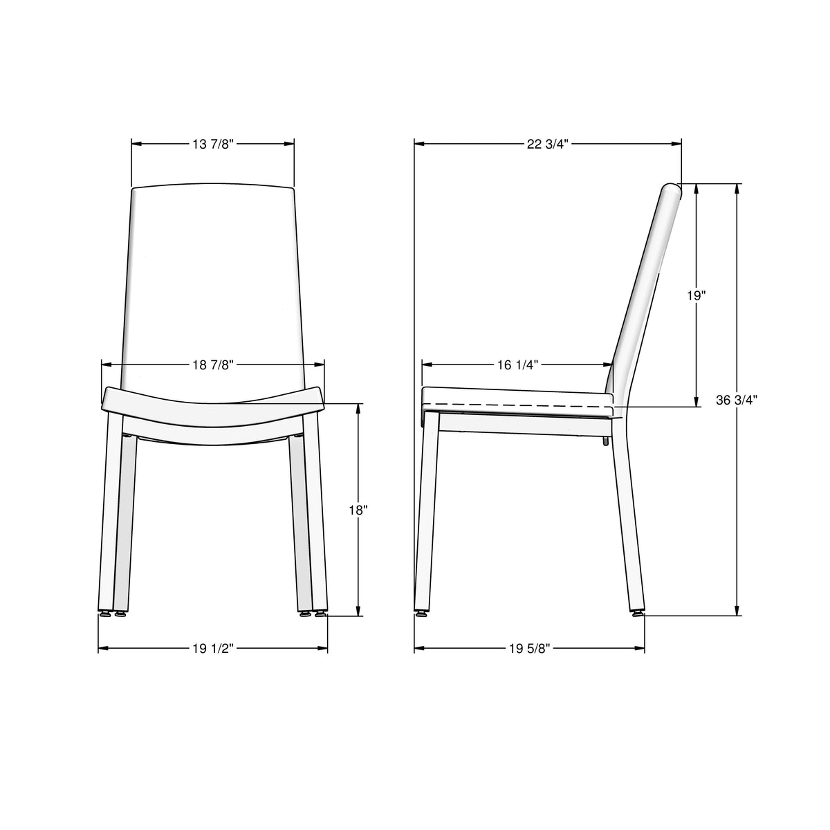 Amisco Maddie Upholstered Dining Chair – view 3