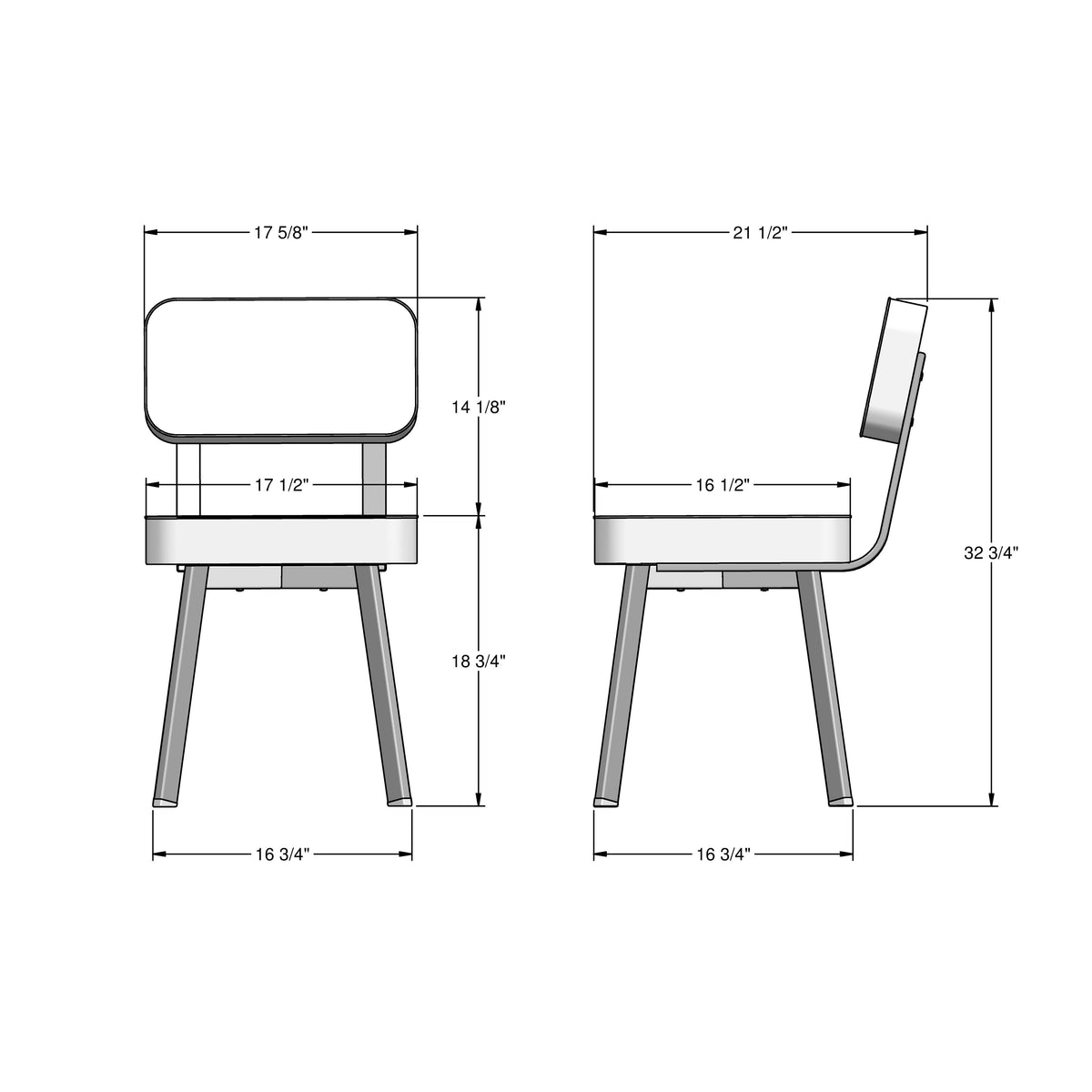 Amisco Brixton Upholstered Dining Chair – view 4