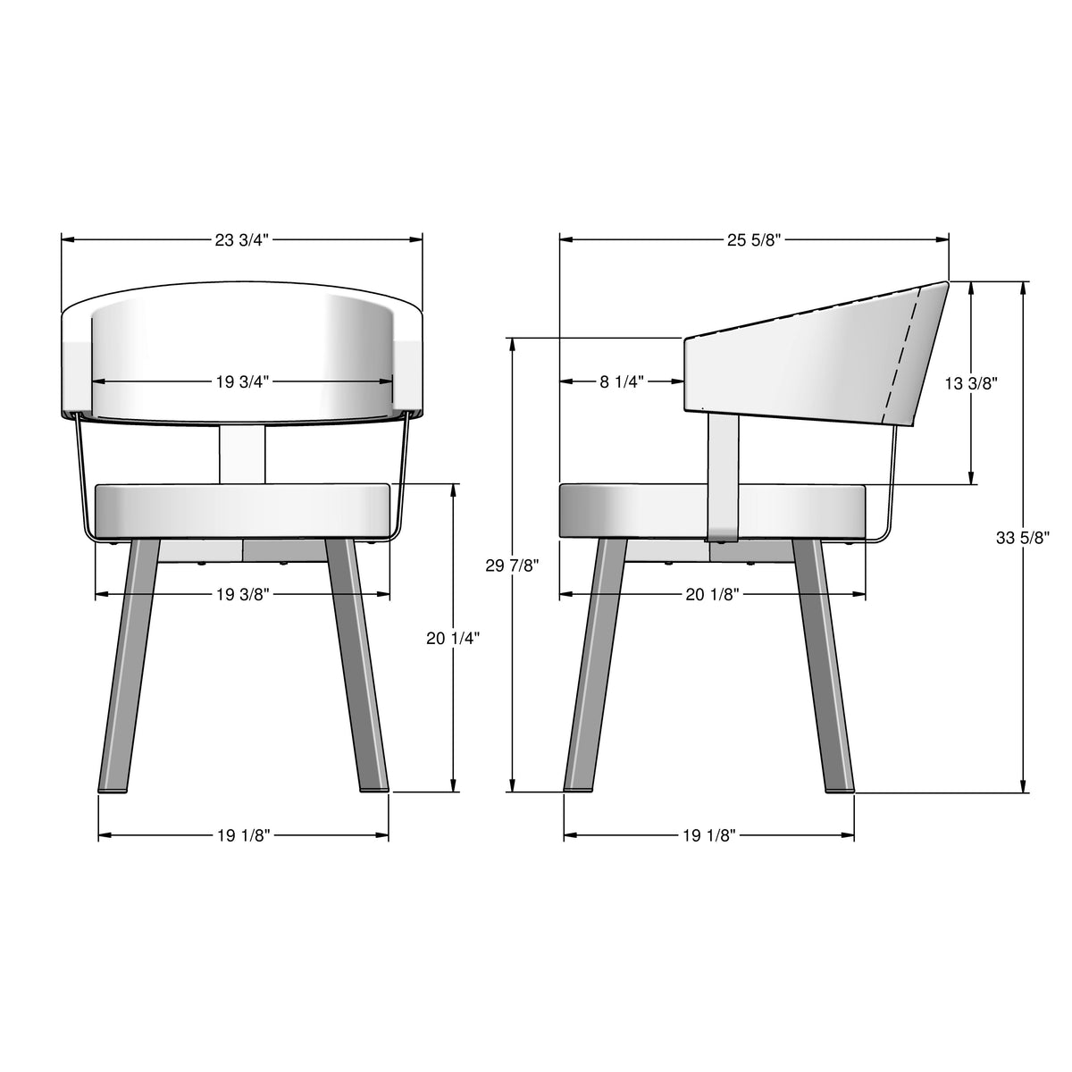Amisco Grissom Plus Upholstered Dining Chair – view 3