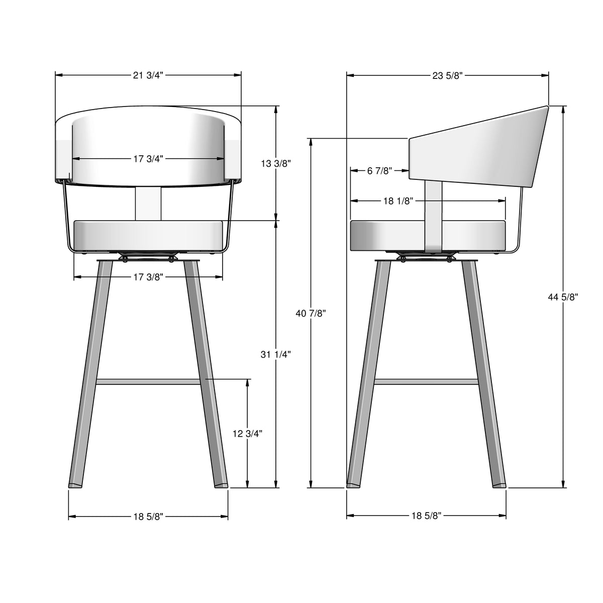 Amisco Grissom Upholstered Stool – view 3