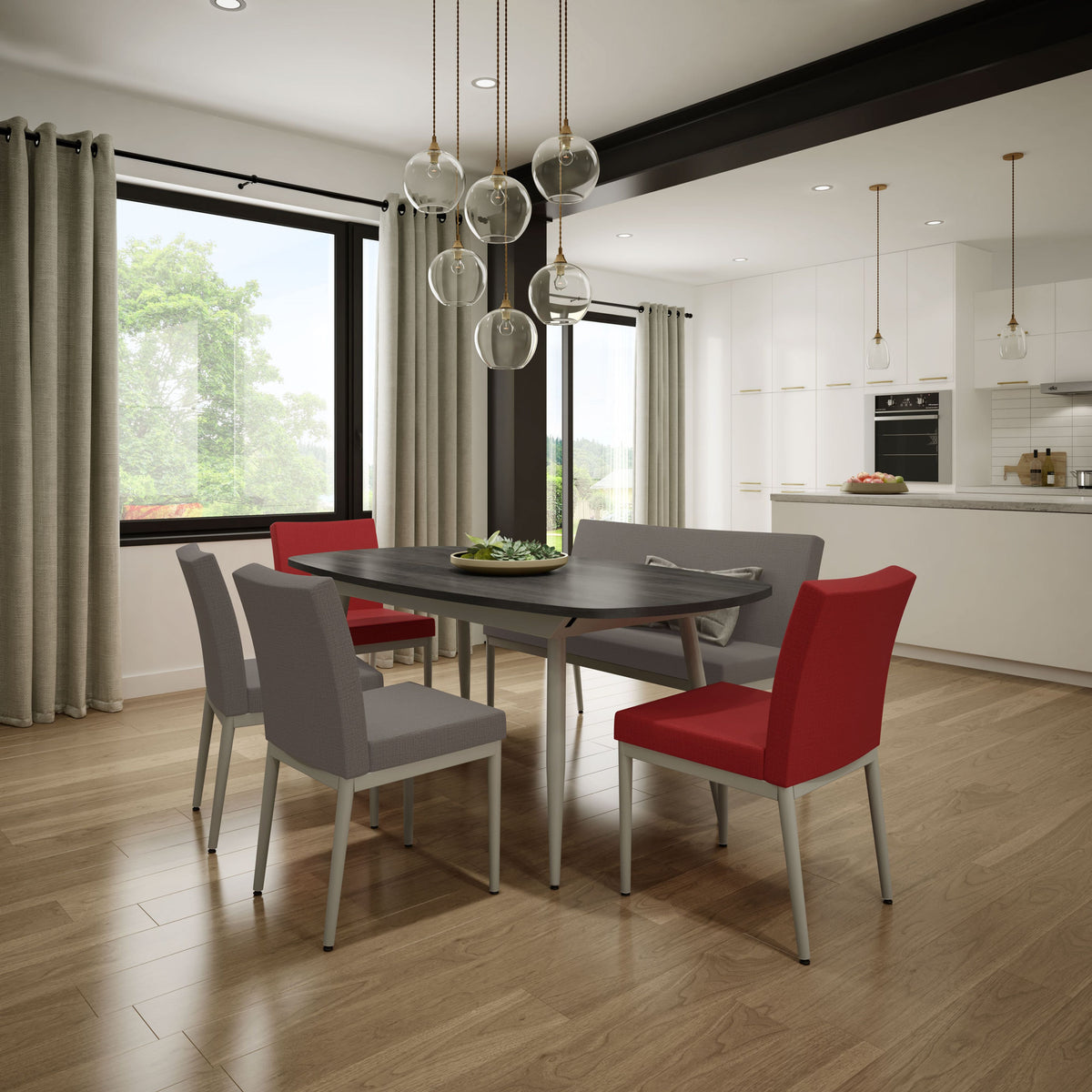 Amisco Monroe Upholstered Dining Chair – view 2