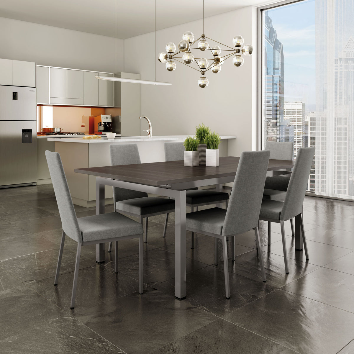Amisco Linea Upholstered Dining Chair – view 2