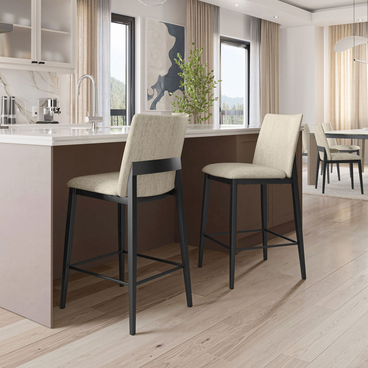 Amisco Charlotte Upholstered Stool
