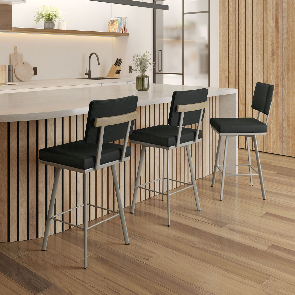 Amisco Wesley Solid Wood Stool