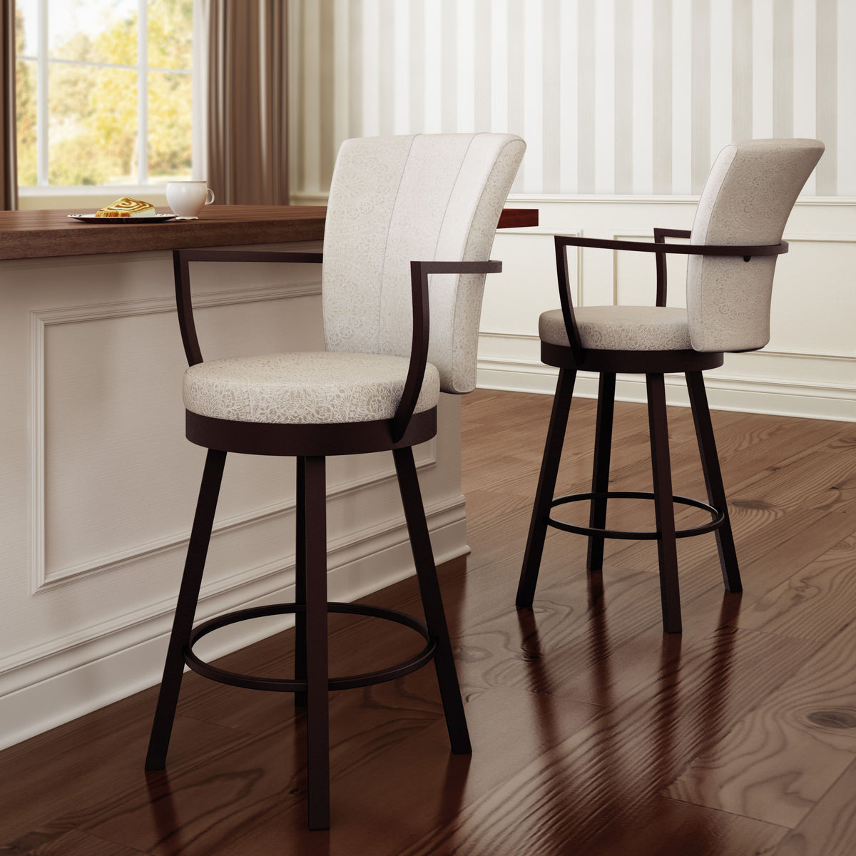 Amisco Cardin Upholstered Stool