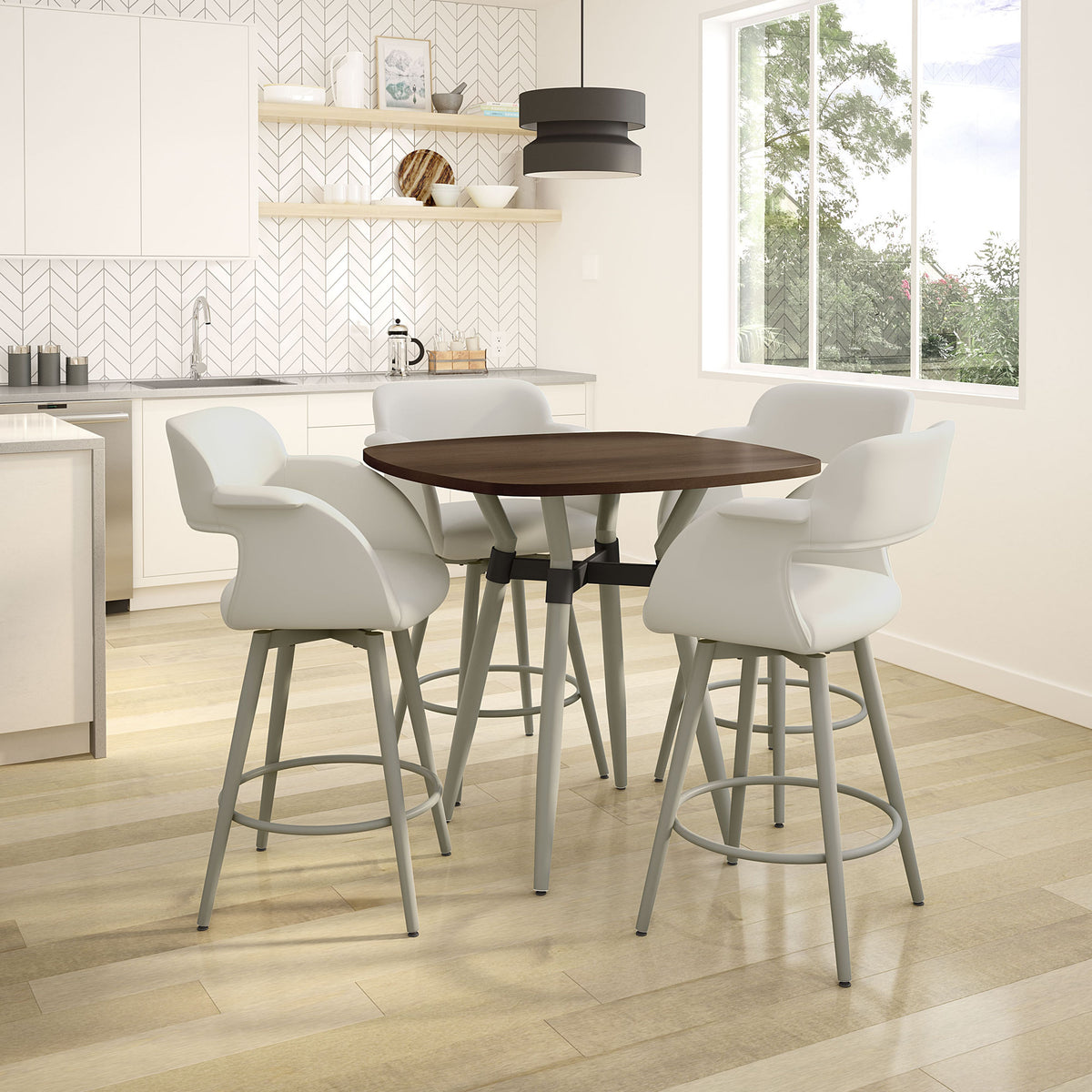 Amisco Sorrento Upholstered Stool – view 2