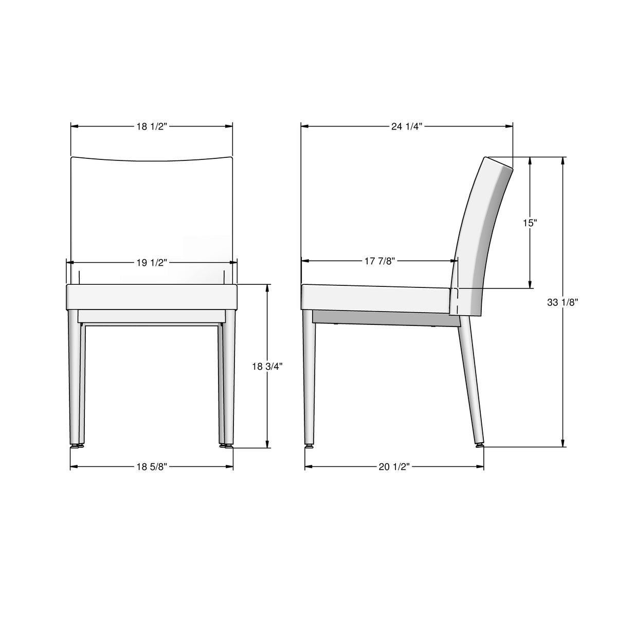 Amisco Monroe Upholstered Dining Chair – view 3