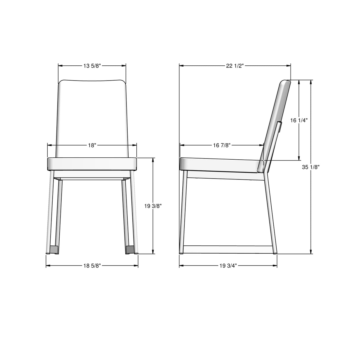 Amisco Zola Upholstered Dining Chair – view 3