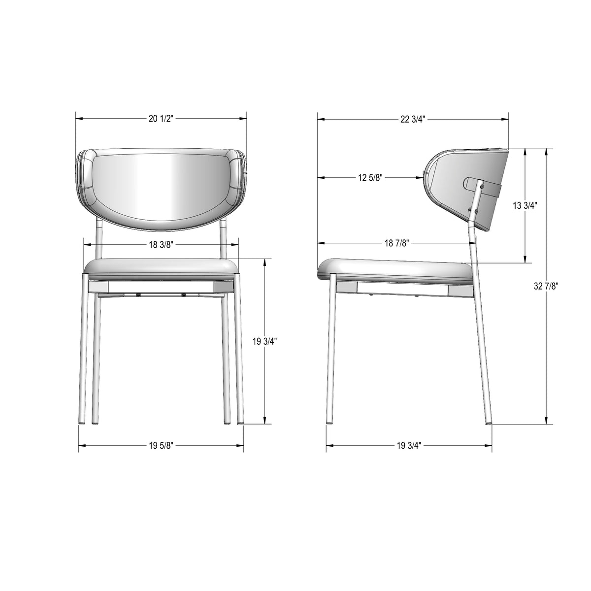 Amisco Wyatt Upholstered Dining Chair – view 3