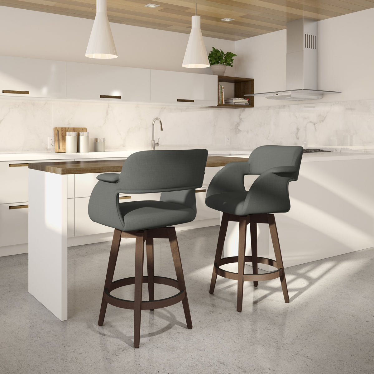 Amisco Joshua Solid Wood Stool