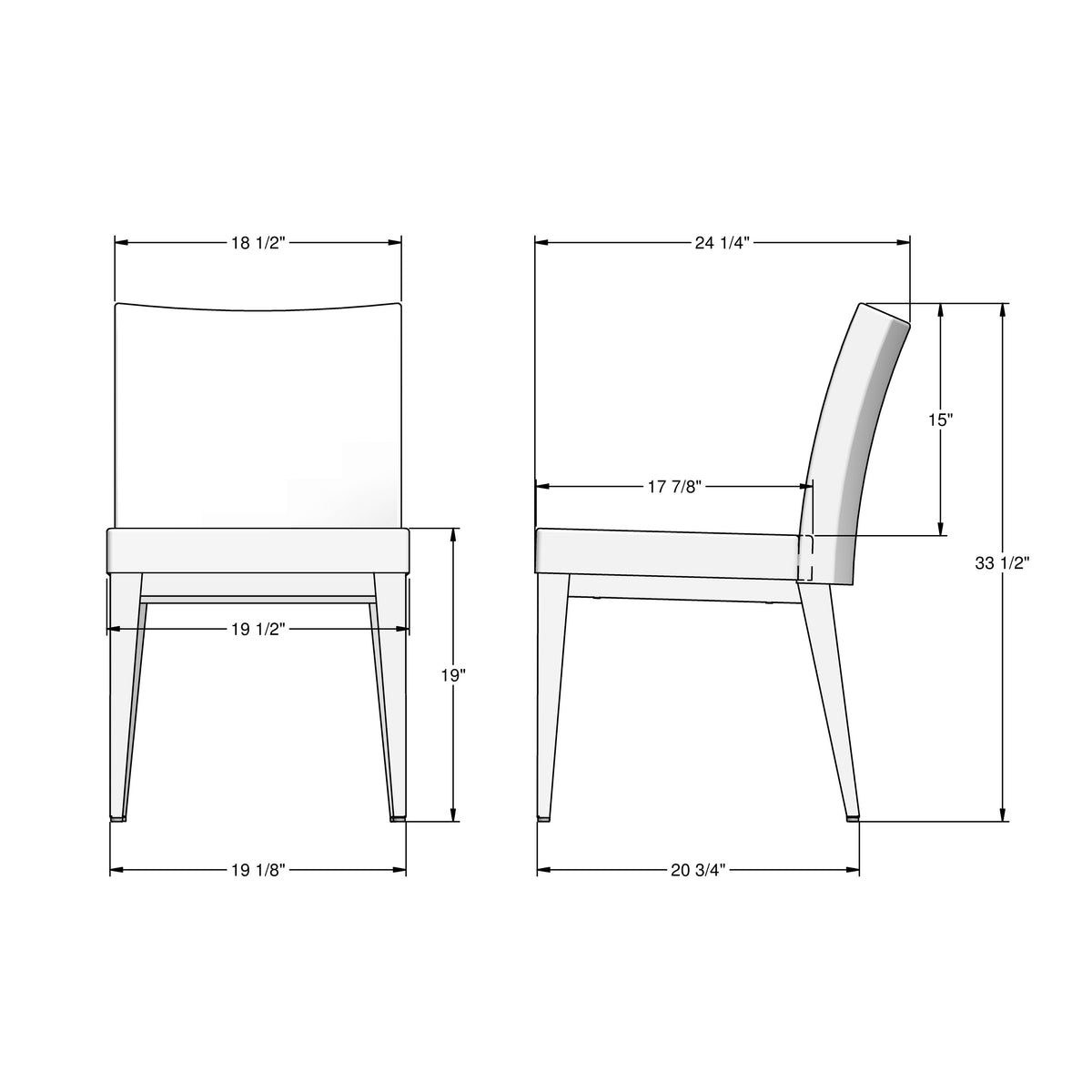 Amisco Pablo Upholstered Dining Chair – view 5