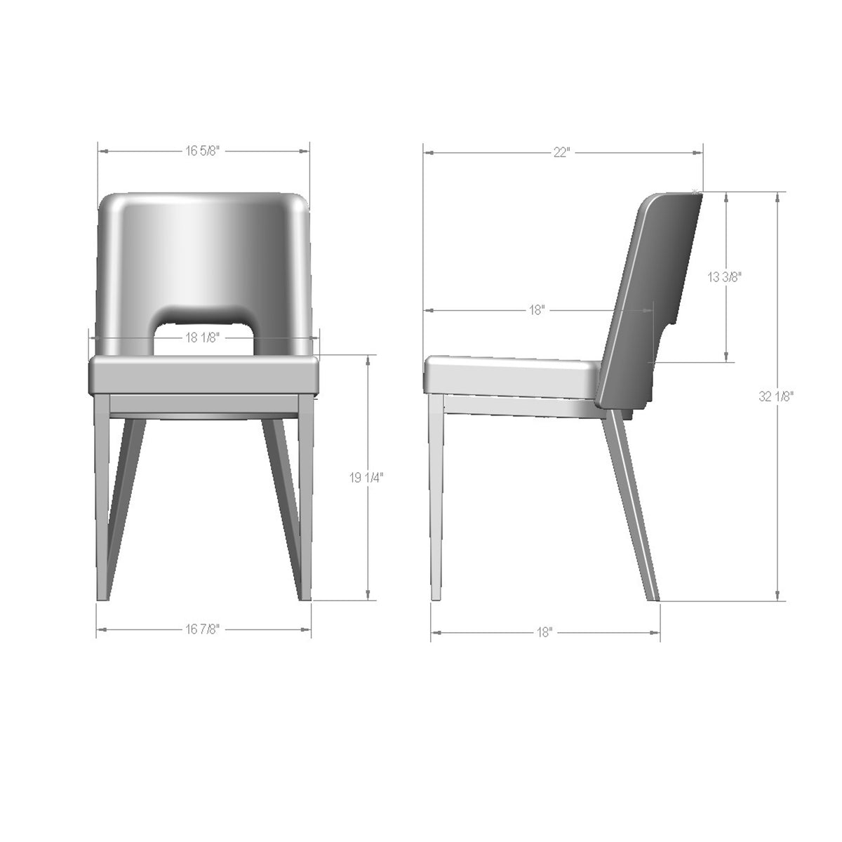 Amisco Bryana Upholstered Dining Chair – view 3