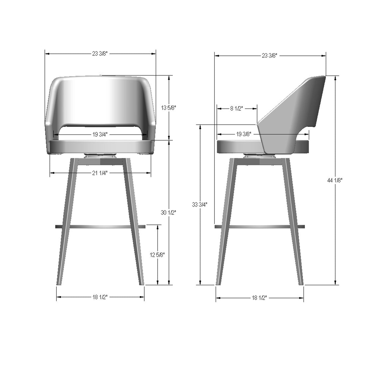 Amisco Lorna Upholstered Stool – view 3