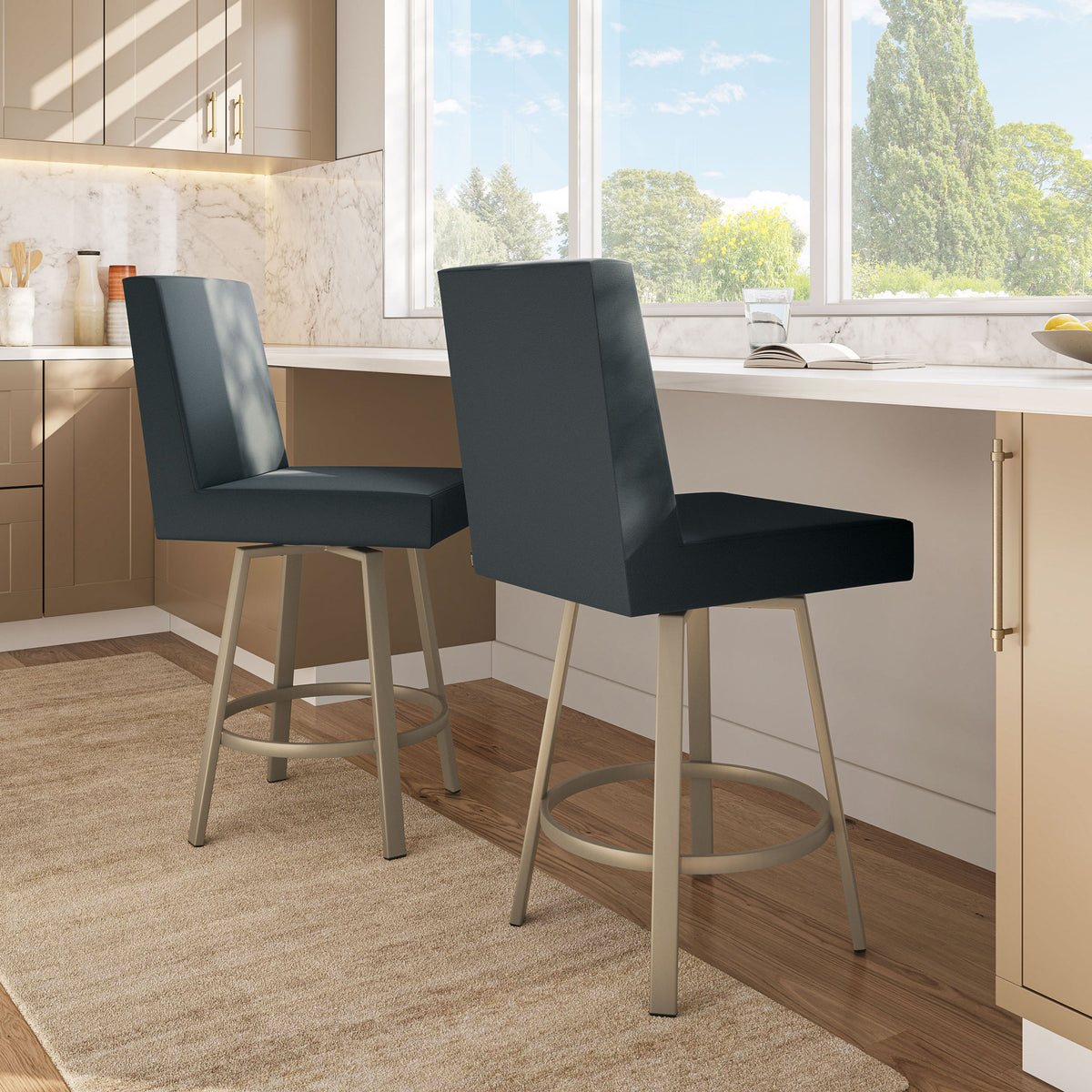 Amisco Darlene Upholstered Stool – view 2